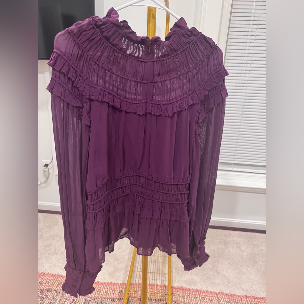 Farm Rio Purple Ruffled Top - Picture 3 of 5